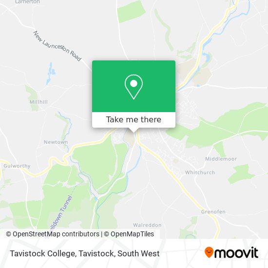 Tavistock College, Tavistock map