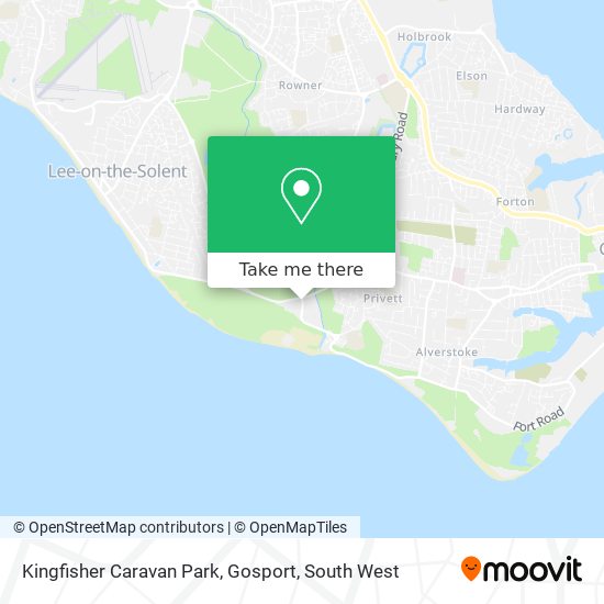 Kingfisher Caravan Park, Gosport map