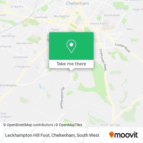 Leckhampton Hill Foot, Cheltenham map