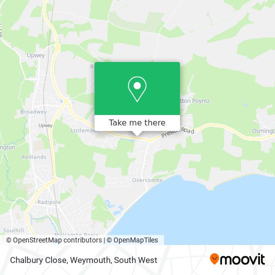 Chalbury Close, Weymouth map