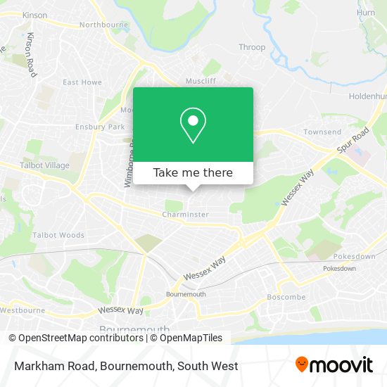 Markham Road, Bournemouth map