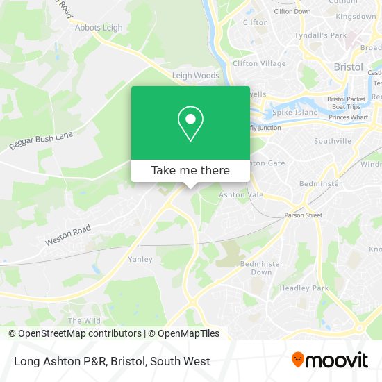Long Ashton P&R, Bristol map