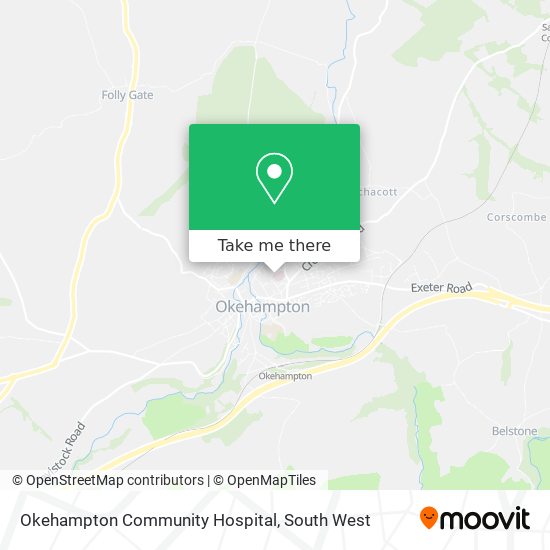 Okehampton Community Hospital map