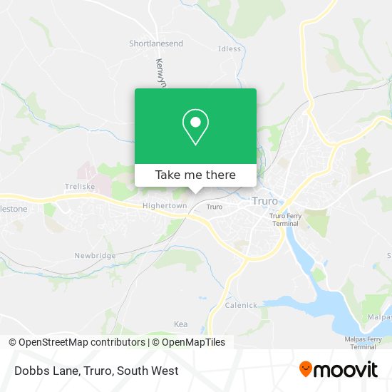 Dobbs Lane, Truro map