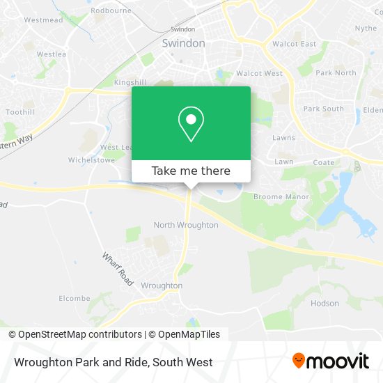 Wroughton Park and Ride map
