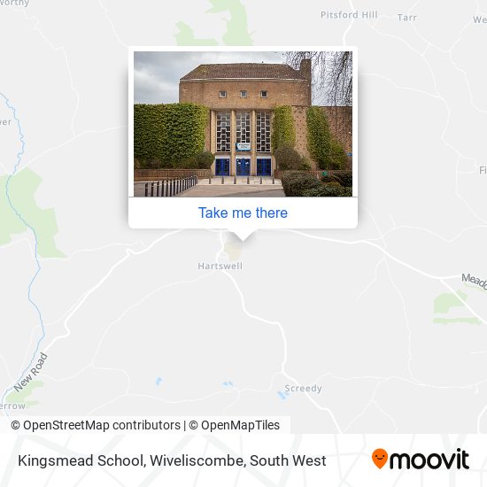 Kingsmead School, Wiveliscombe map