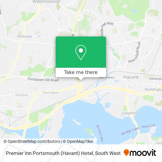 Premier Inn Portsmouth (Havant) Hotel map