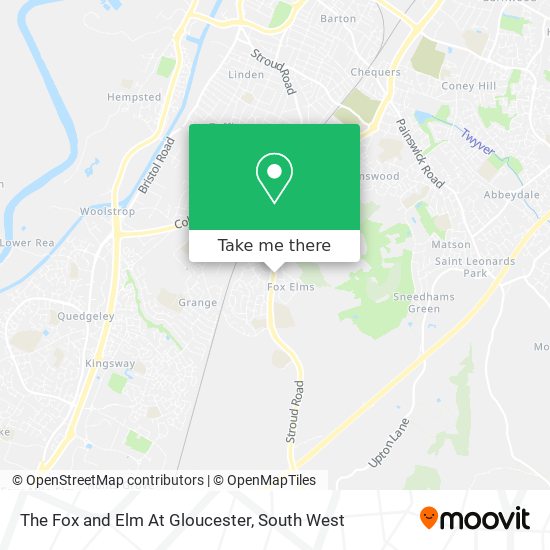 The Fox and Elm At Gloucester map
