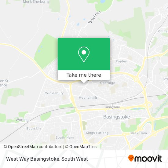 West Way Basingstoke map