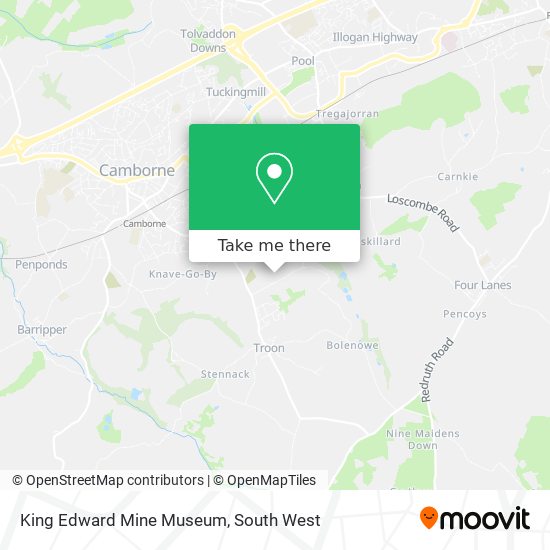 King Edward Mine Museum map