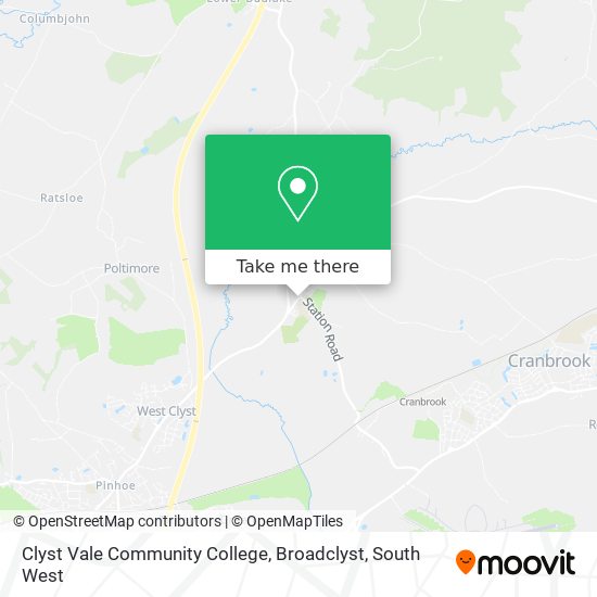 Clyst Vale Community College, Broadclyst map