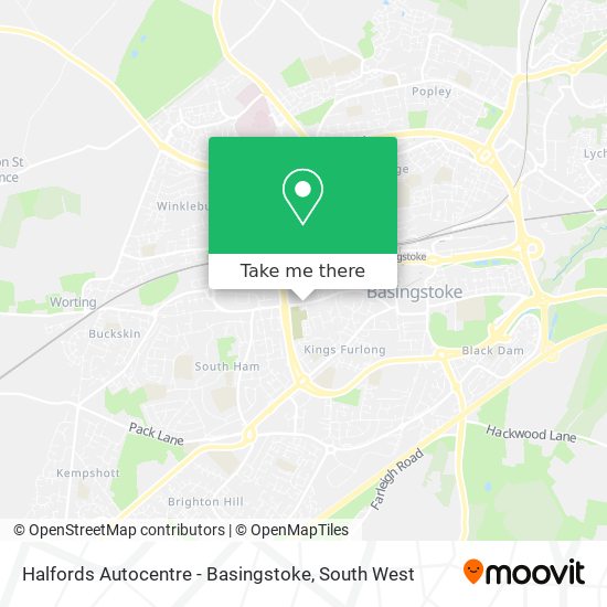 Halfords Autocentre - Basingstoke map