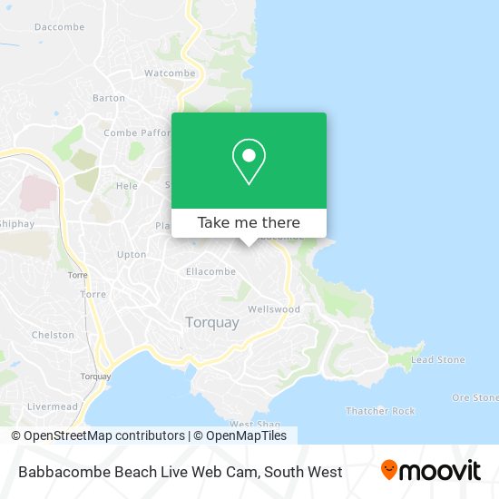 Babbacombe Beach Live Web Cam map