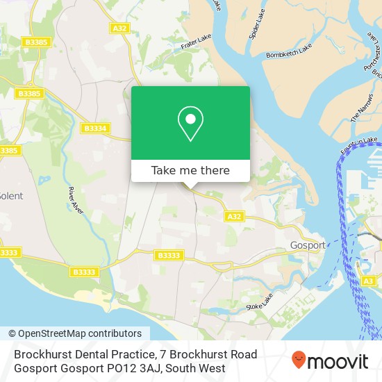 Brockhurst Dental Practice, 7 Brockhurst Road Gosport Gosport PO12 3AJ map