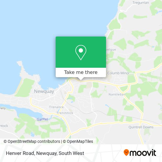 Henver Road, Newquay map