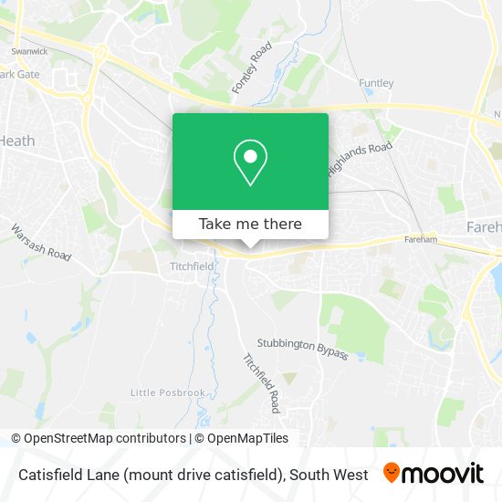 Catisfield Lane (mount drive catisfield) map