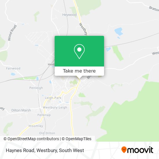 Haynes Road, Westbury map