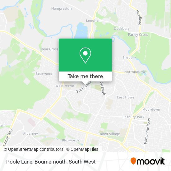 Poole Lane, Bournemouth map
