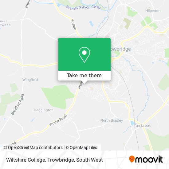 Wiltshire College, Trowbridge map