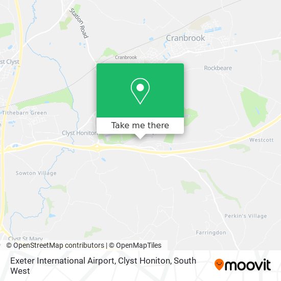 Exeter International Airport, Clyst Honiton map