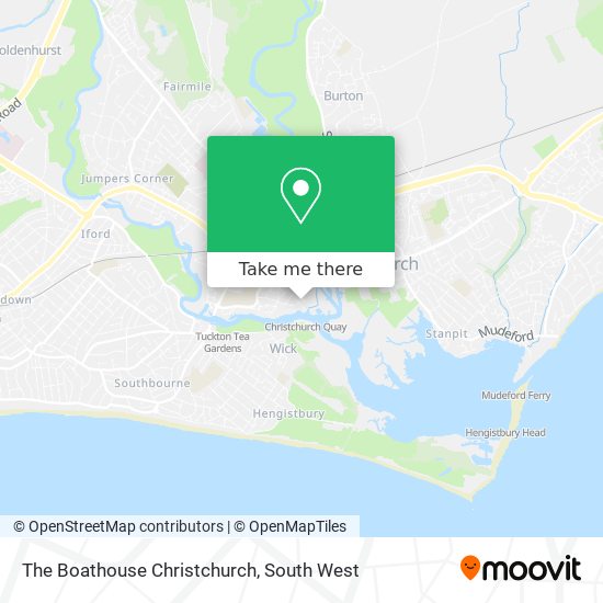 The Boathouse Christchurch map