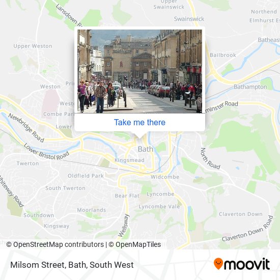 Milsom Street, Bath map