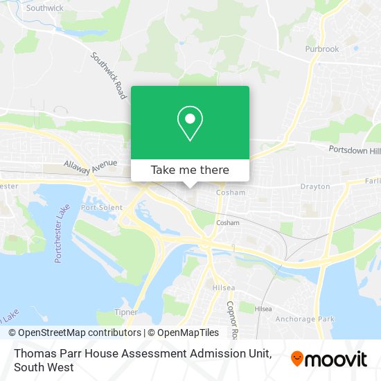Thomas Parr House Assessment Admission Unit map