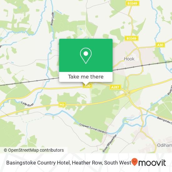 Basingstoke Country Hotel, Heather Row map