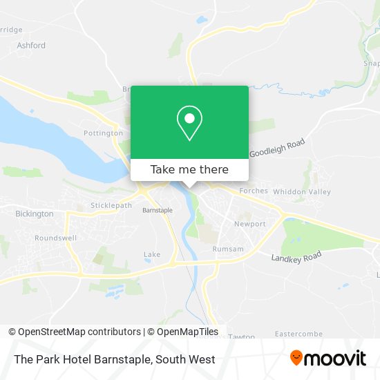 The Park Hotel Barnstaple map