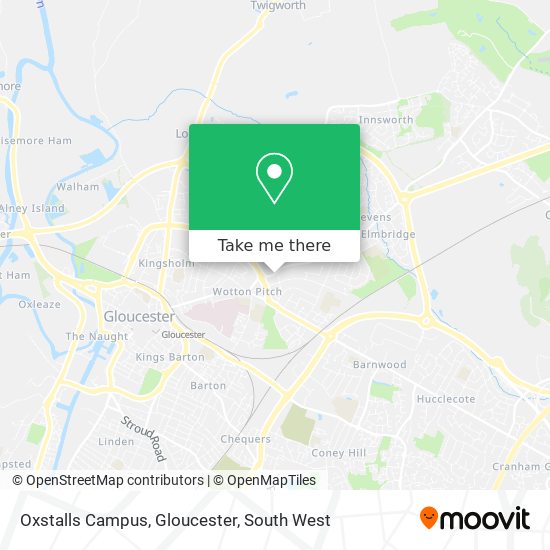 Oxstalls Campus, Gloucester map