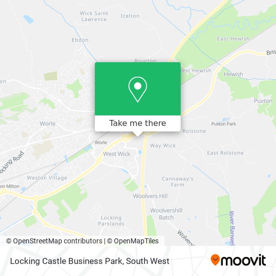 Locking Castle Business Park map