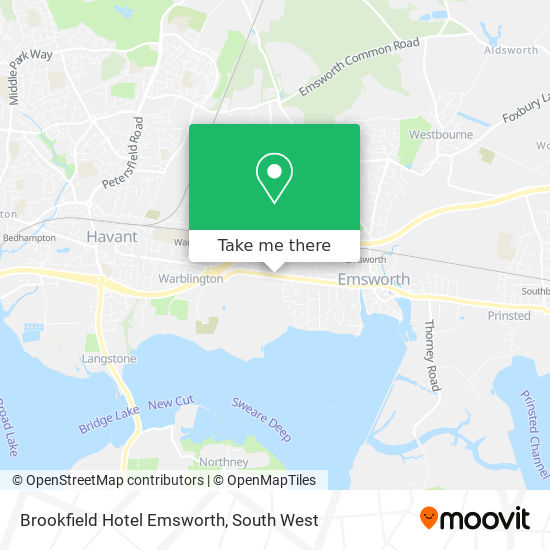 Brookfield Hotel Emsworth map