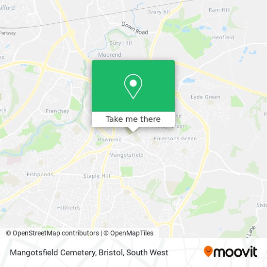 Mangotsfield Cemetery, Bristol map