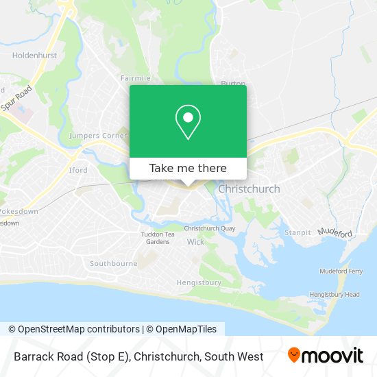 Barrack Road (Stop E), Christchurch map