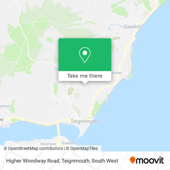 Higher Woodway Road, Teignmouth map