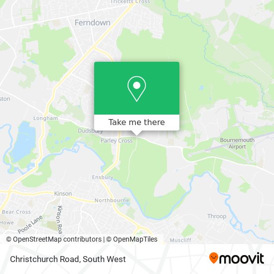 Christchurch Road map
