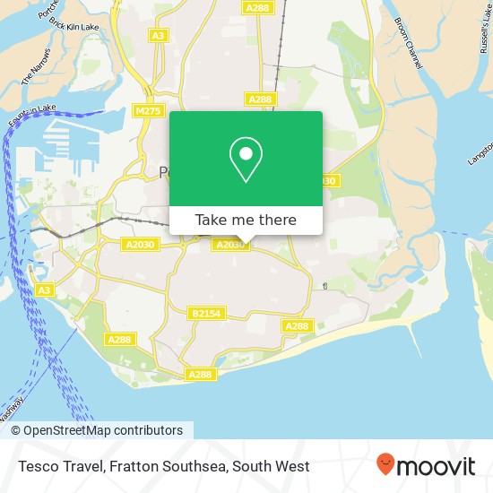 Tesco Travel, Fratton Southsea map