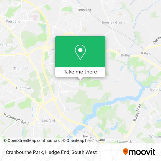 Cranbourne Park, Hedge End map