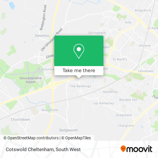 Cotswold Cheltenham map
