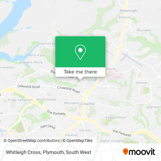 Whitleigh Cross, Plymouth map