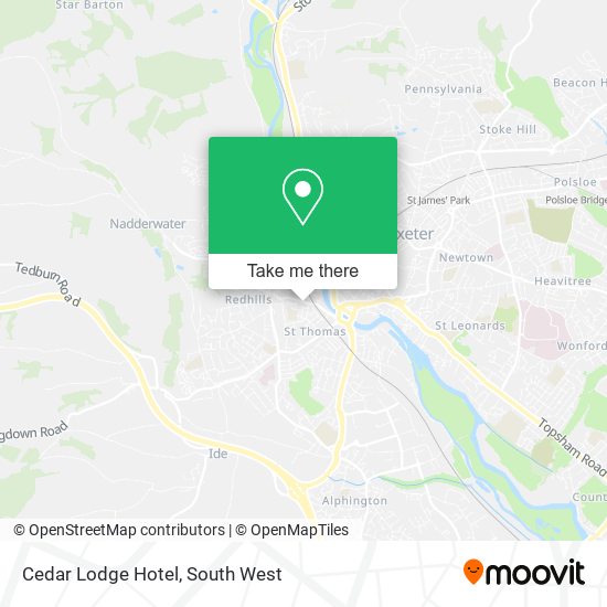 Cedar Lodge Hotel map