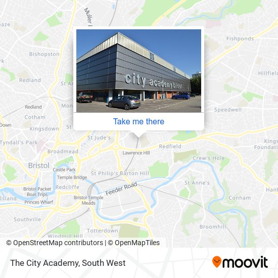The City Academy map