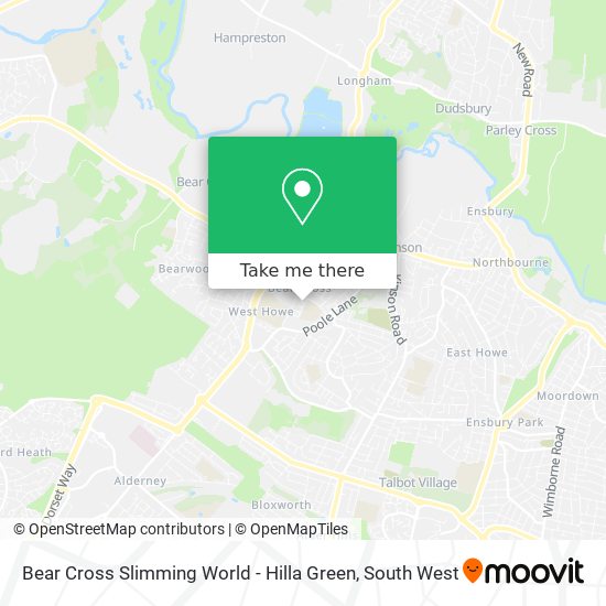 Bear Cross Slimming World - Hilla Green map