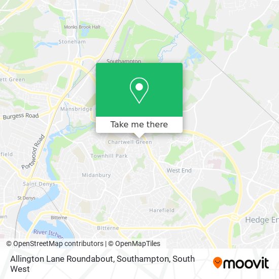 Allington Lane Roundabout, Southampton map