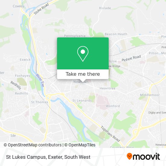 St Lukes Campus, Exeter map