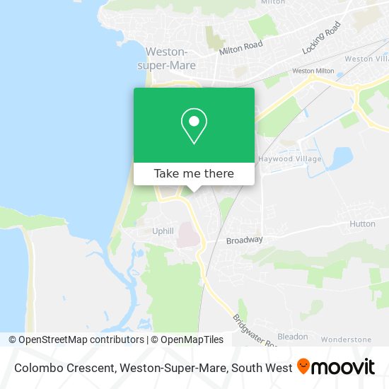 Colombo Crescent, Weston-Super-Mare map