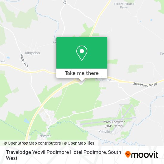 Travelodge Yeovil Podimore Hotel Podimore map