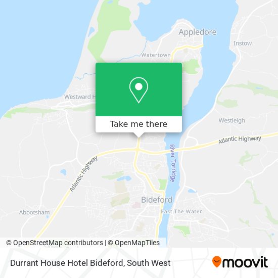 Durrant House Hotel Bideford map