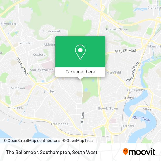 The Bellemoor, Southampton map
