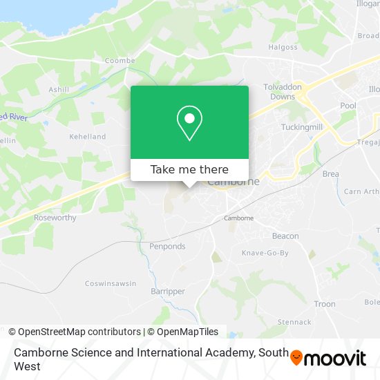 Camborne Science and International Academy map